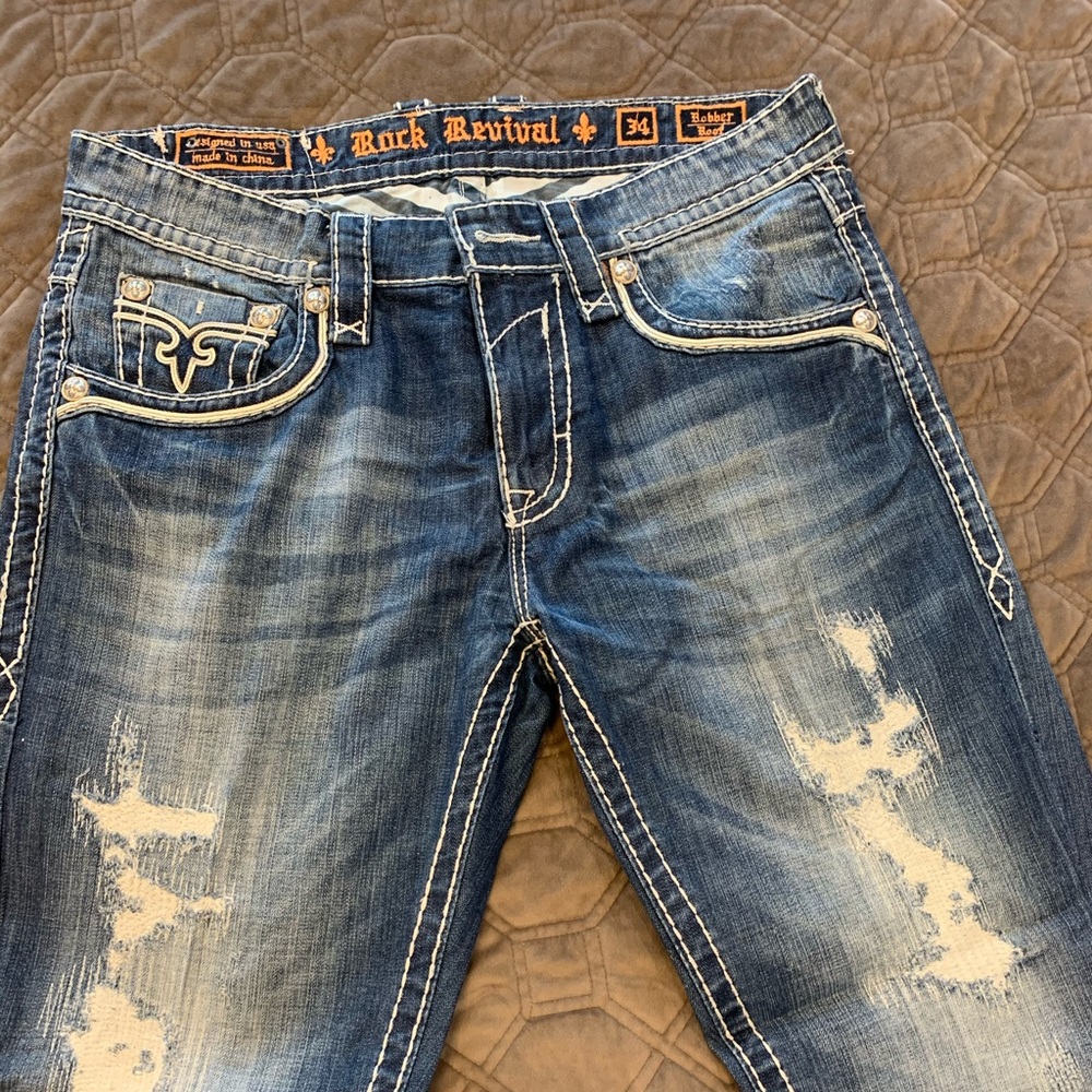 Two pairs of Rock Revival men’s jeans Size 33 & 34